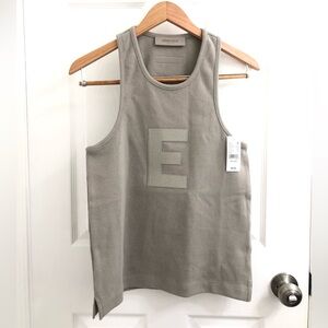 Essentials Fear of God Green Ribbed Knit Tank